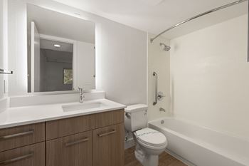 Clean tub bathroom design